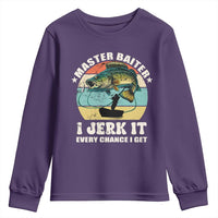 Funny Fishing Master-Baiter Youth Sweatshirt Kayak Fishing Dad Grandpa Bass Fish Adult Humor