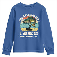 Funny Fishing Master-Baiter Youth Sweatshirt Kayak Fishing Dad Grandpa Bass Fish Adult Humor