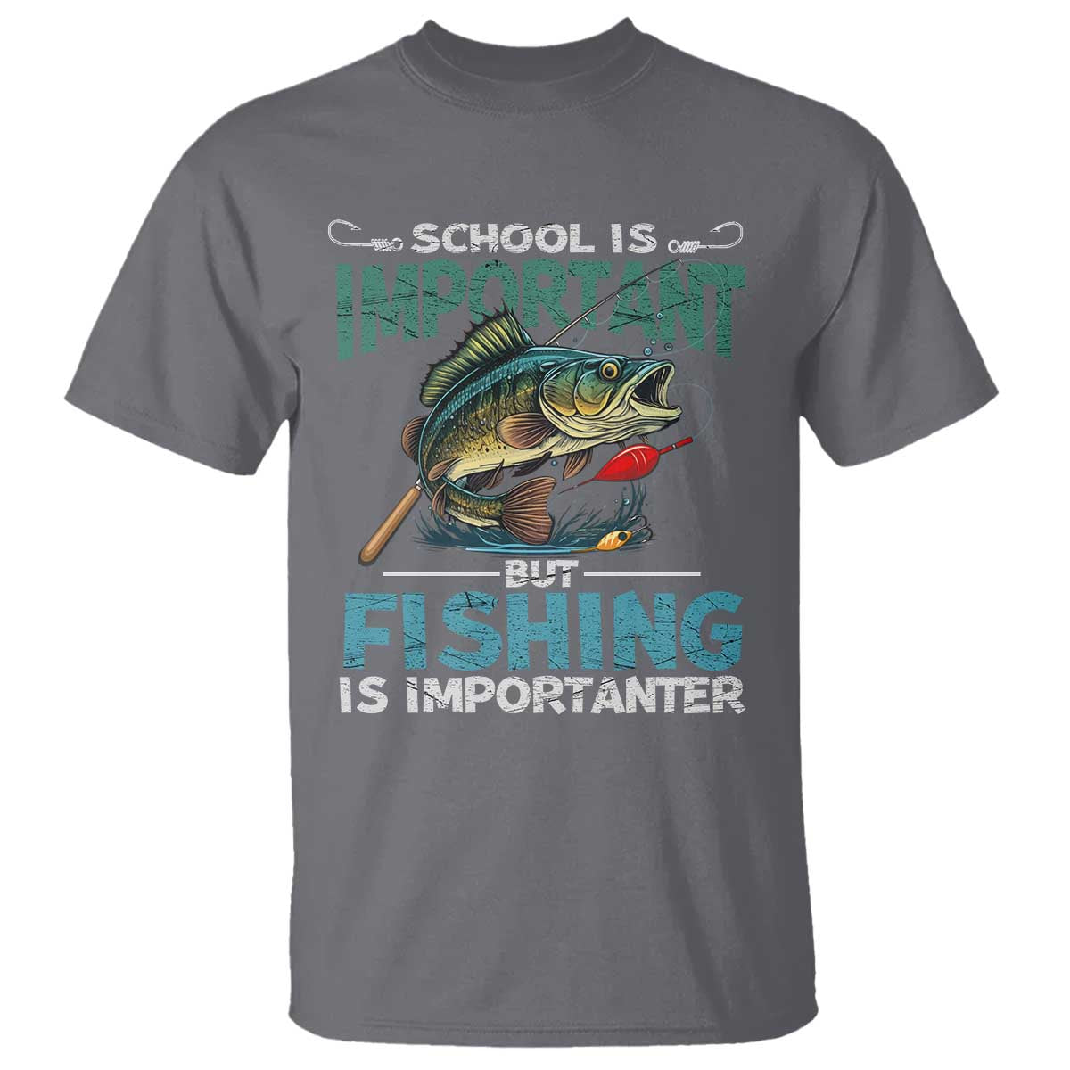 Funny Fishing T Shirt School Is Important But Fishing Is Importanter Bass Fisherman