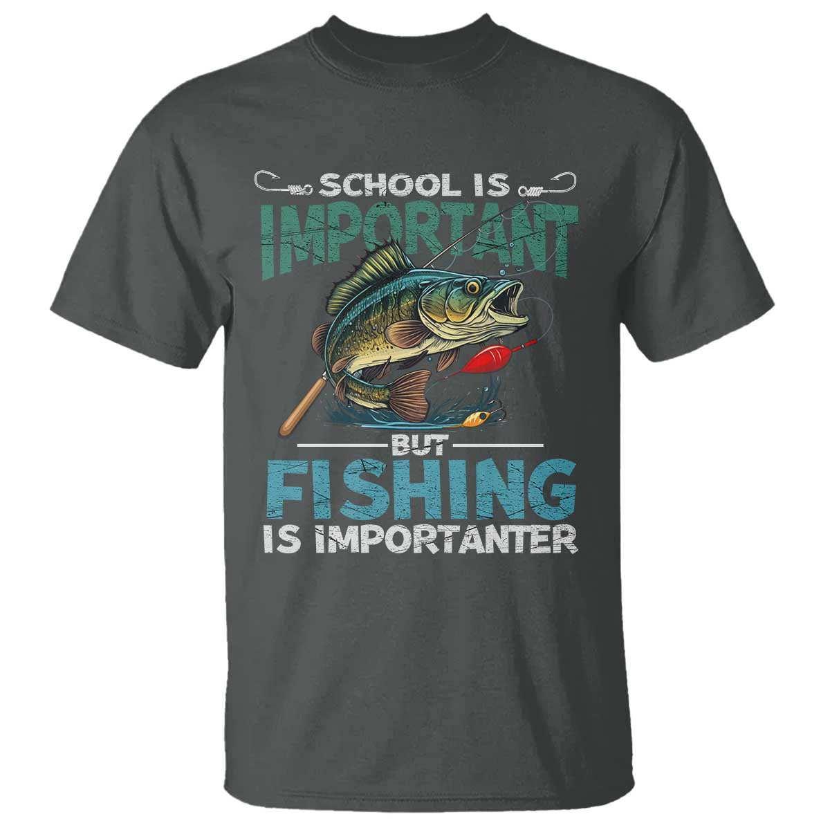 Funny Fishing T Shirt School Is Important But Fishing Is Importanter Bass Fisherman