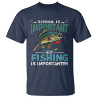 Funny Fishing T Shirt School Is Important But Fishing Is Importanter Bass Fisherman