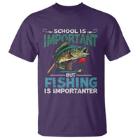 Funny Fishing T Shirt School Is Important But Fishing Is Importanter Bass Fisherman