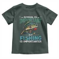 Funny Fishing Toddler T Shirt School Is Important But Fishing Is Importanter Bass Fisherman