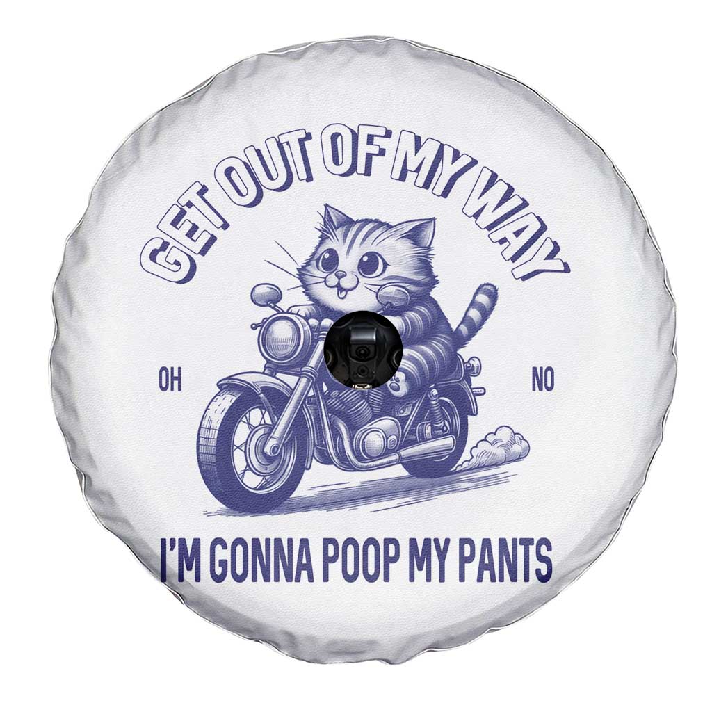 Funny Cat Meme Spare Tire Cover Get Out of My Way Gonna Poop My Pants Adult Humor Meme