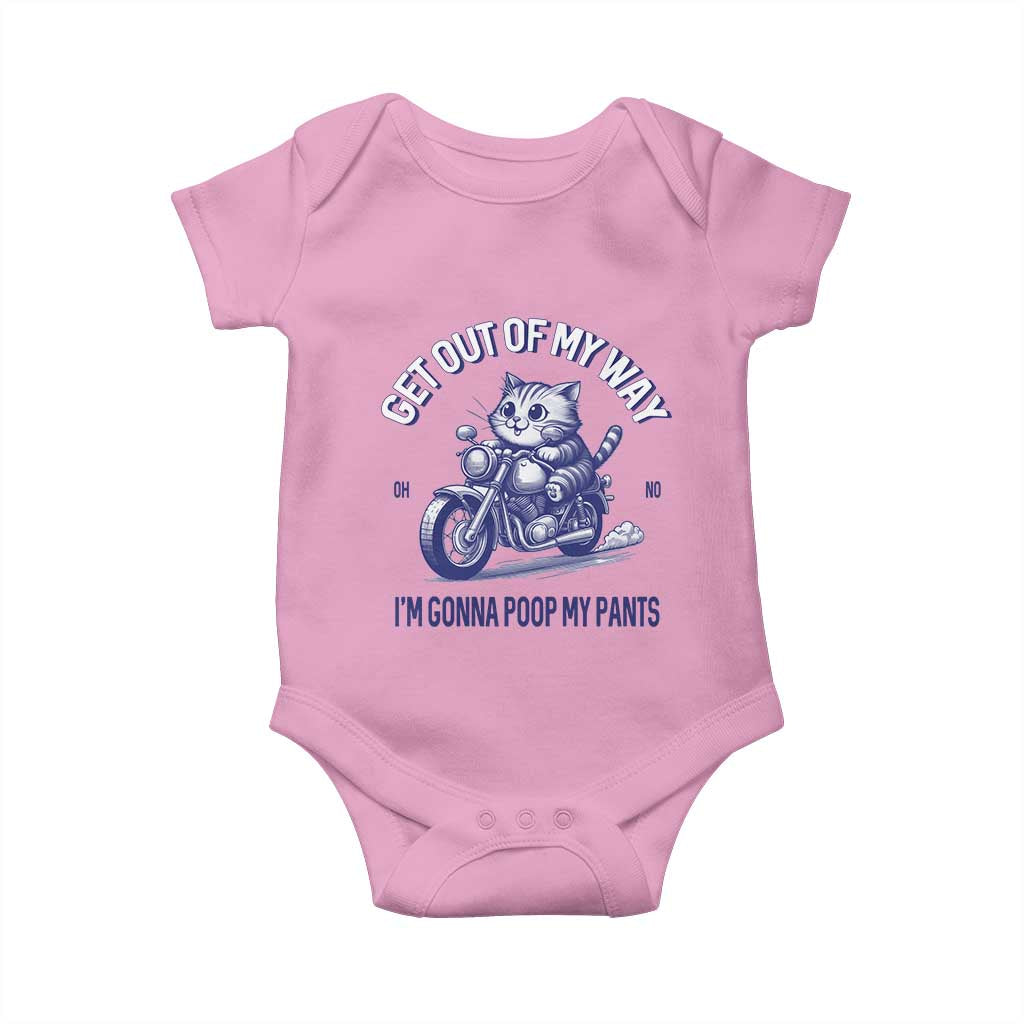 Funny Cat Meme Baby Onesie Get Out of My Way Gonna Poop My Pants Adult Humor Meme