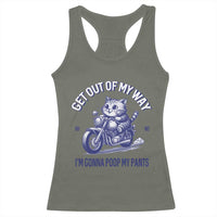 Funny Cat Meme Racerback Tank Top Get Out of My Way Gonna Poop My Pants Adult Humor Meme