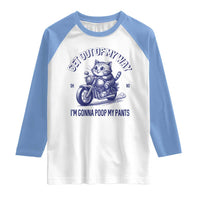 Funny Cat Meme Raglan Shirt Get Out of My Way Gonna Poop My Pants Adult Humor Meme