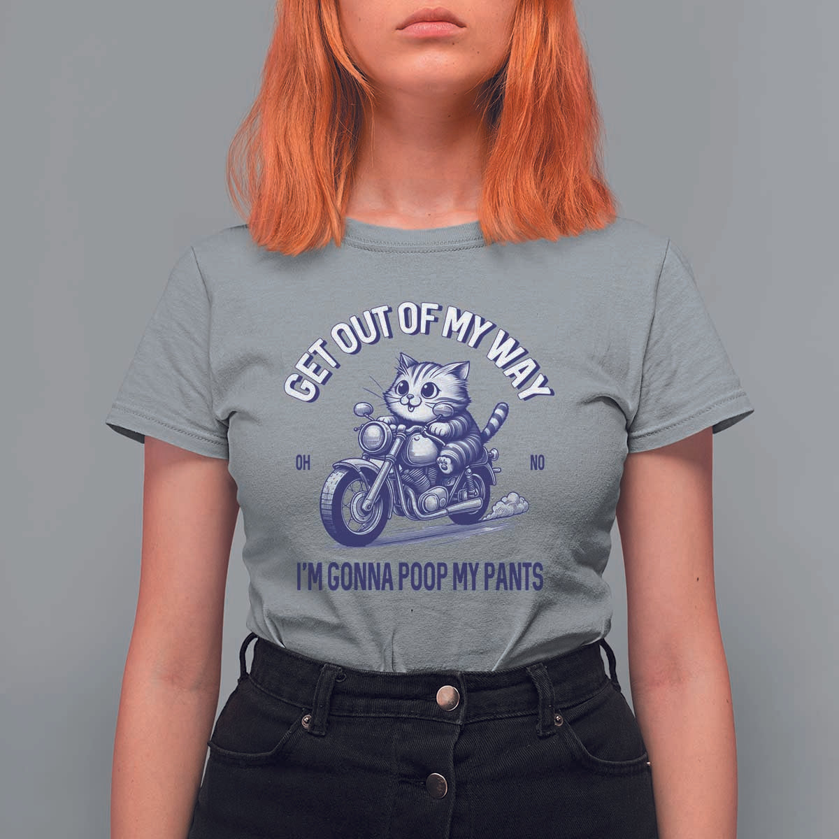 Funny Cat Meme T Shirt For Women Get Out of My Way Gonna Poop My Pants Funny Adult Humor Meme