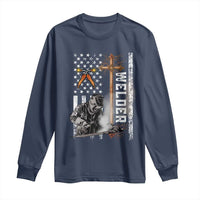 American Welder Long Sleeve Shirt Welding USA Flag Christian Cross