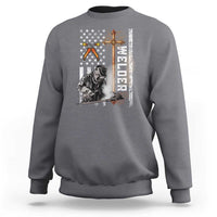 American Welder Sweatshirt Welding USA Flag Christian Cross