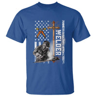 American Welder T Shirt Welding USA Flag Christian Cross
