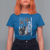 American Welder T Shirt For Women Welding USA Flag Christian Cross