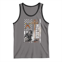 American Welder Tank Top Welding USA Flag Christian Cross