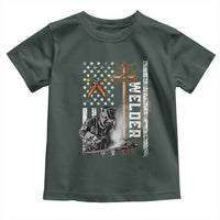 American Welder Toddler T Shirt Welding USA Flag Christian Cross