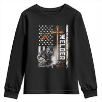 American Welder Youth Sweatshirt Welding USA Flag Christian Cross