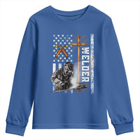 American Welder Youth Sweatshirt Welding USA Flag Christian Cross