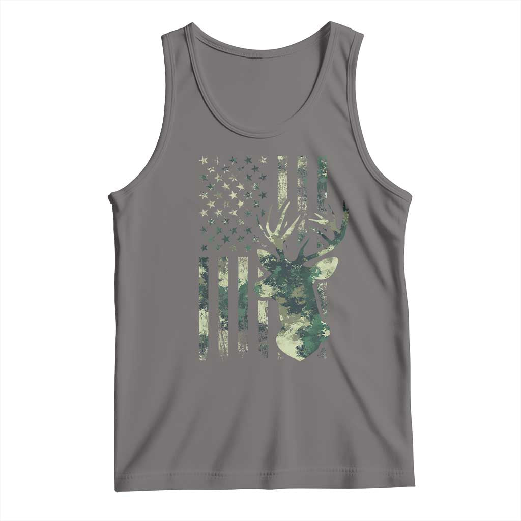 Deer Hunting Camouflage Tank Top Camo US Flag