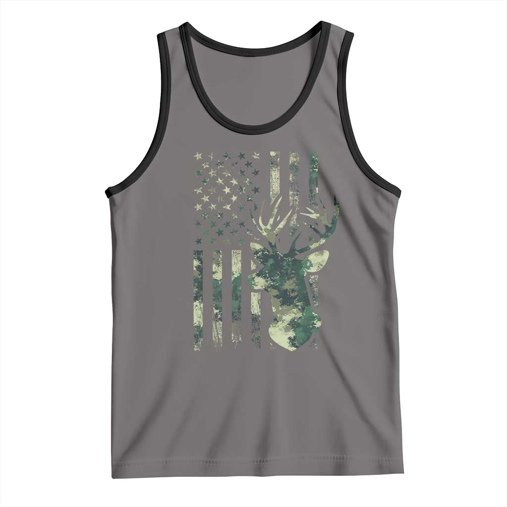 Deer Hunting Camouflage Tank Top Camo US Flag