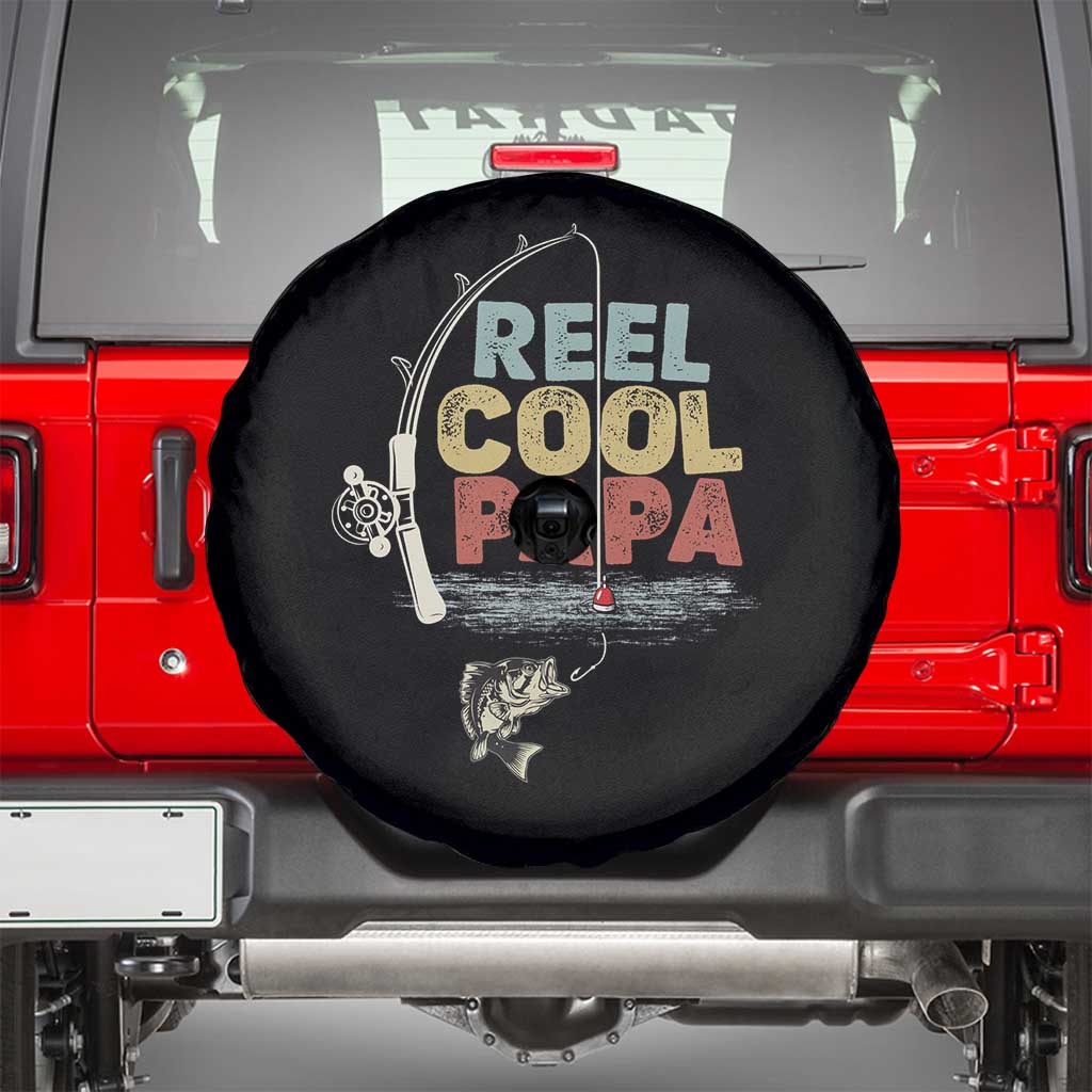 Fishing Dad Spare Tire Cover Reel Cool Papa Retro Vintage