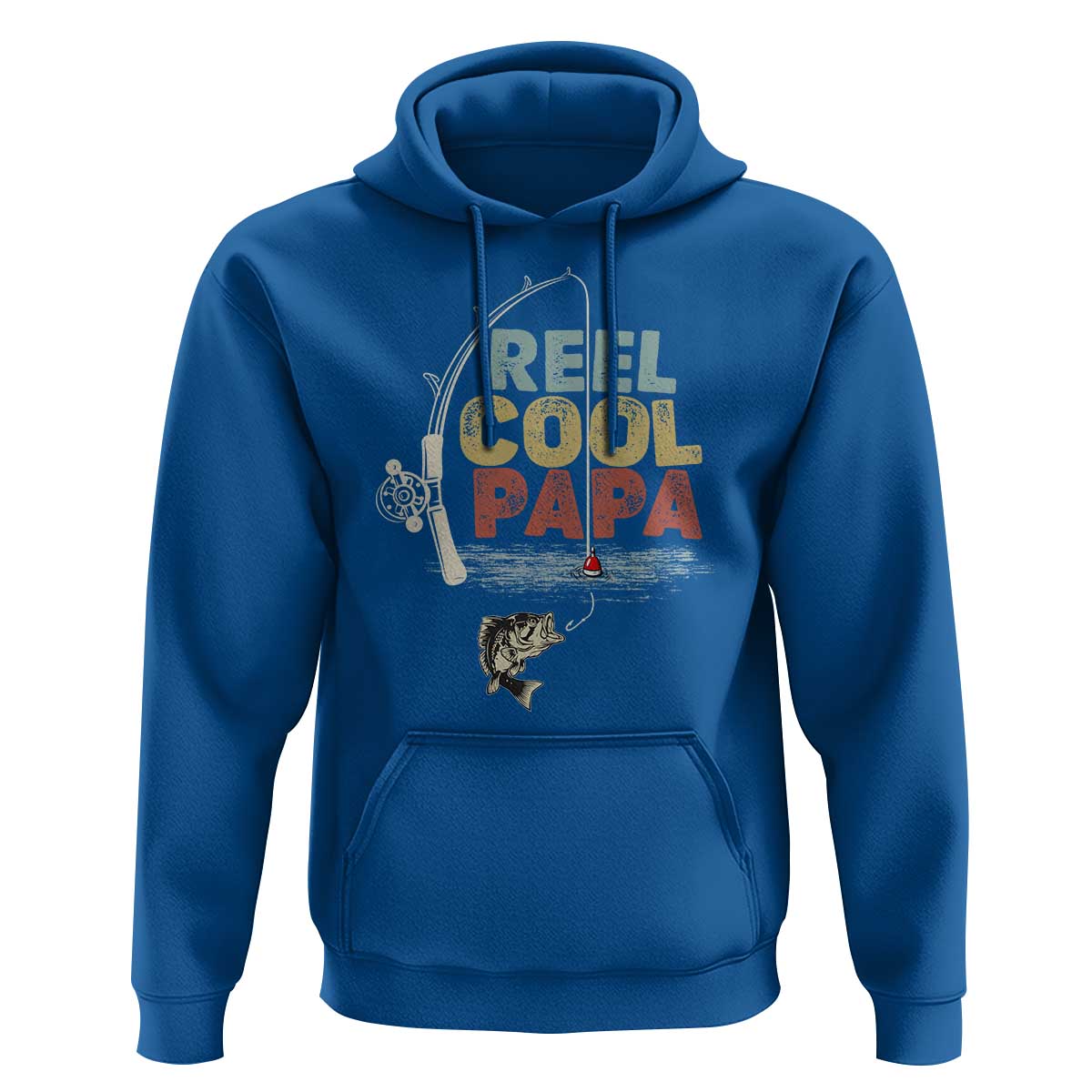 Fishing Dad Hoodie Reel Cool Papa Retro Vintage