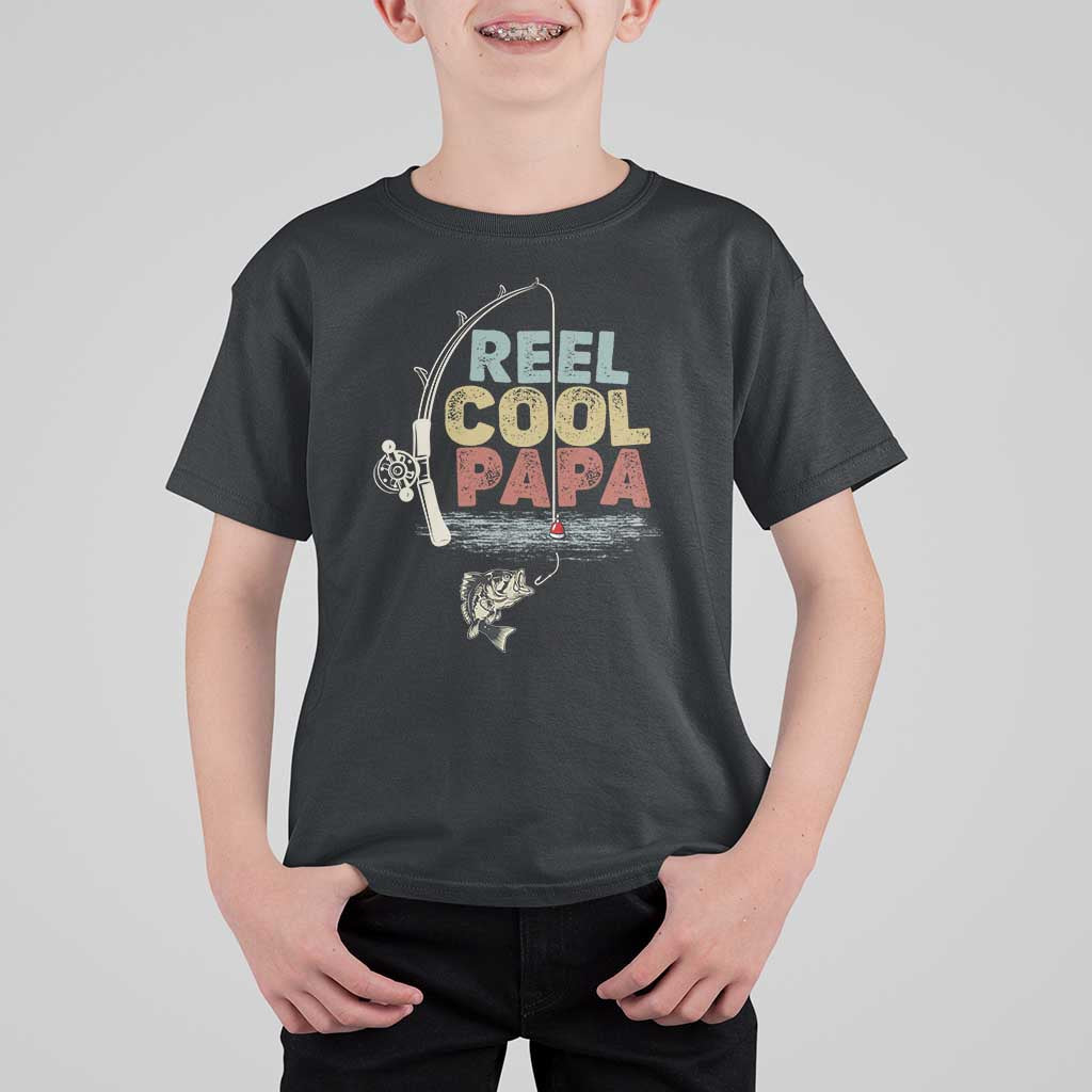 Fishing Dad T Shirt For Kid Reel Cool Papa Retro Vintage