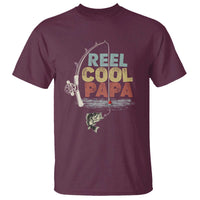 Fishing Dad T Shirt Reel Cool Papa Retro Vintage