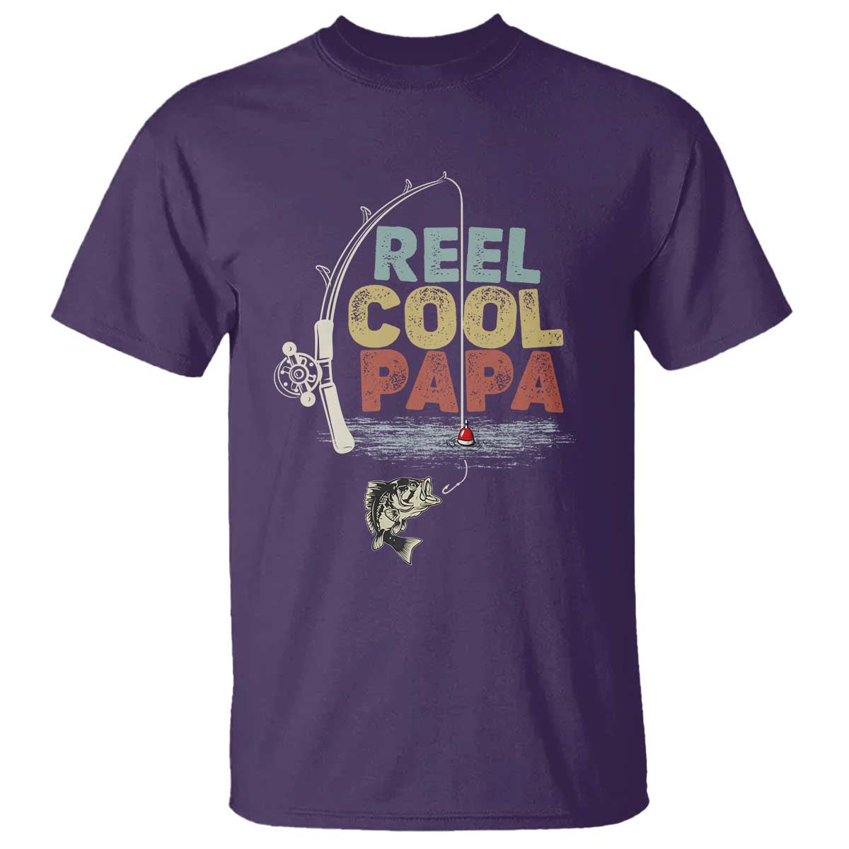 Fishing Dad T Shirt Reel Cool Papa Retro Vintage