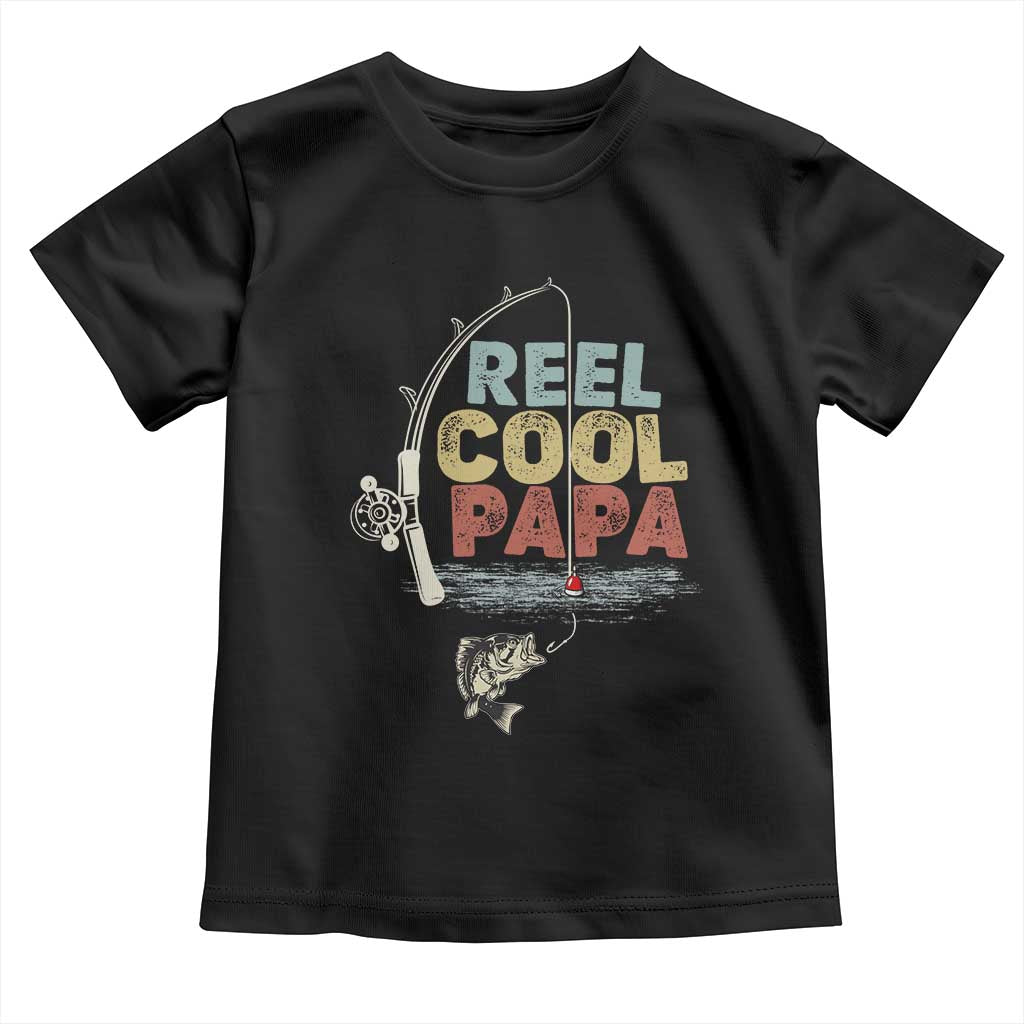 Fishing Dad Toddler T Shirt Reel Cool Papa Retro Vintage