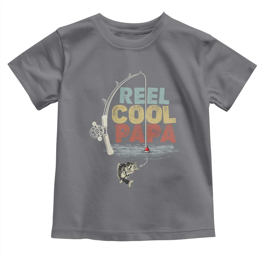 Fishing Dad Toddler T Shirt Reel Cool Papa Retro Vintage