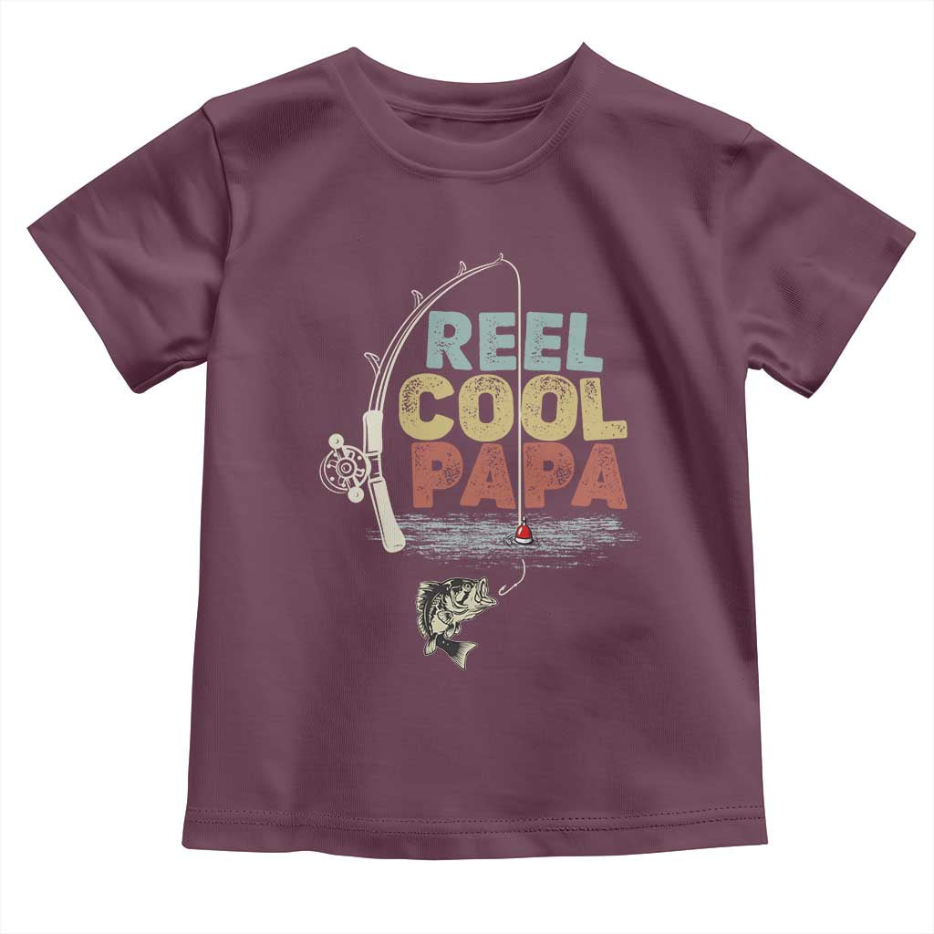 Fishing Dad Toddler T Shirt Reel Cool Papa Retro Vintage