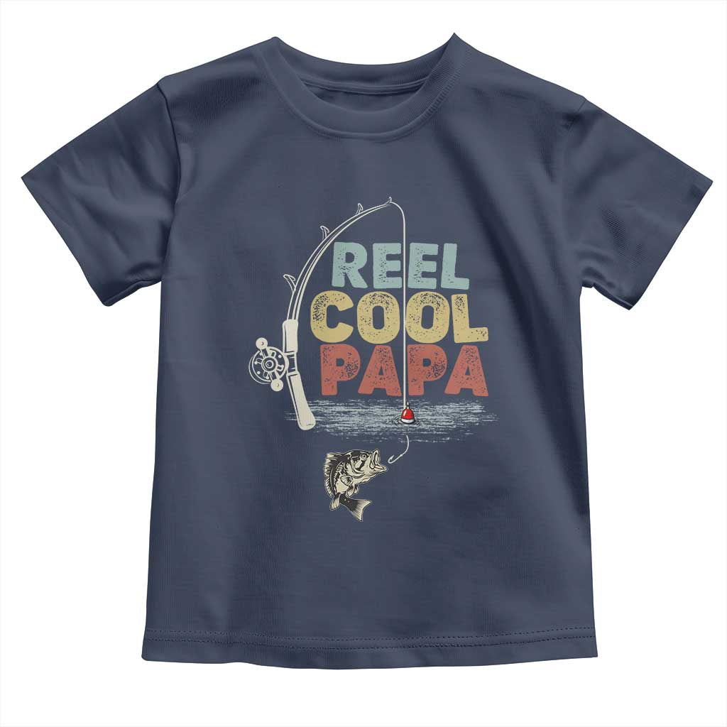 Fishing Dad Toddler T Shirt Reel Cool Papa Retro Vintage
