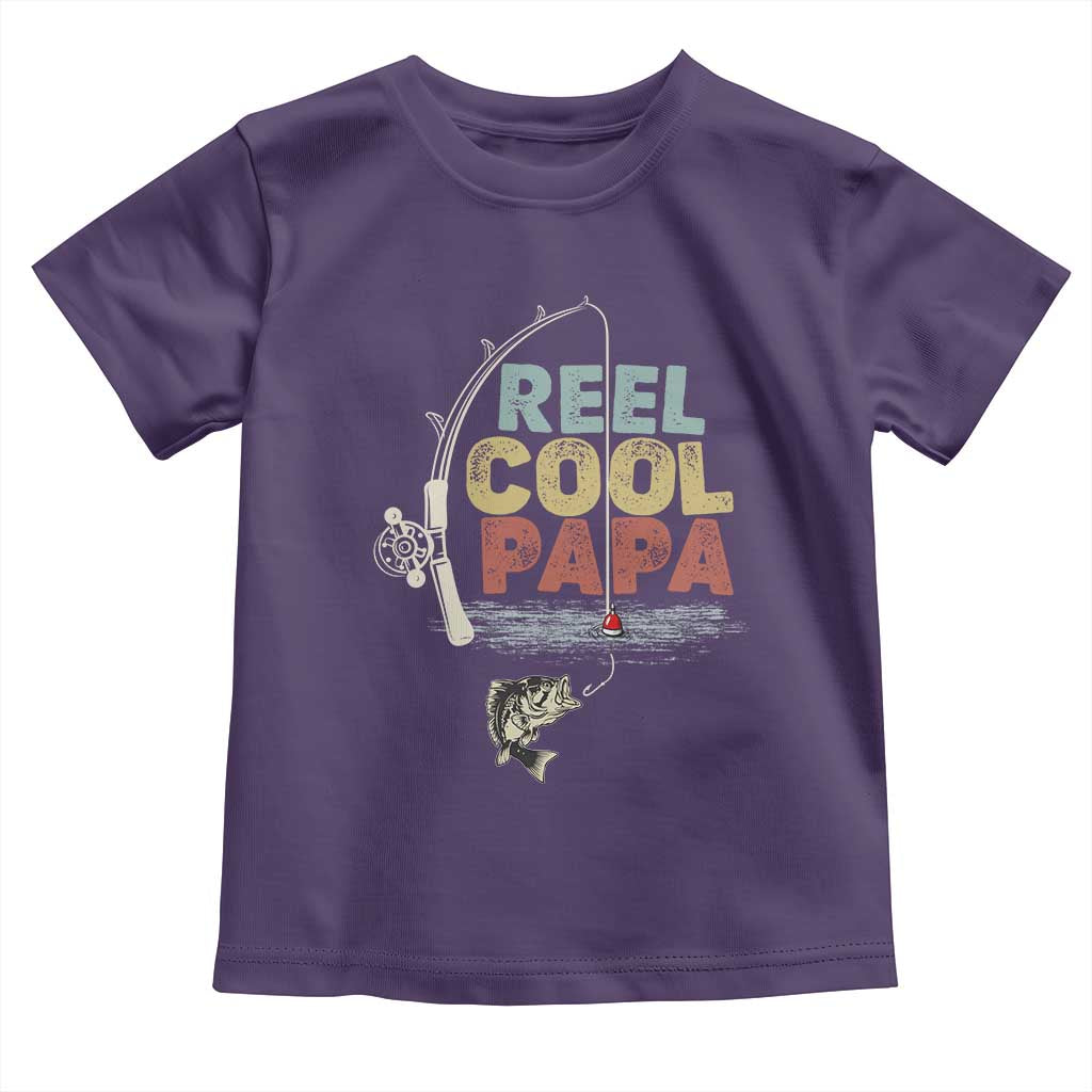 Fishing Dad Toddler T Shirt Reel Cool Papa Retro Vintage