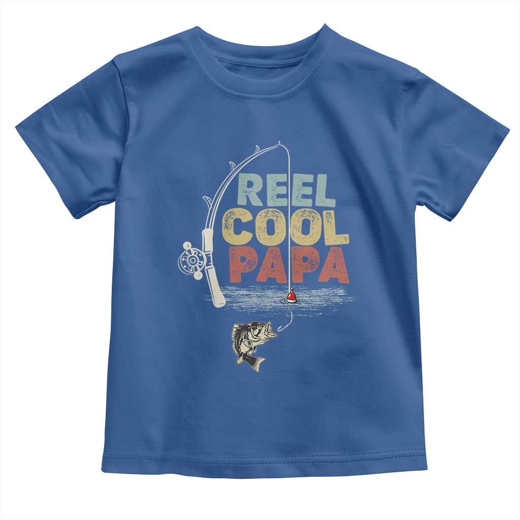 Fishing Dad Toddler T Shirt Reel Cool Papa Retro Vintage