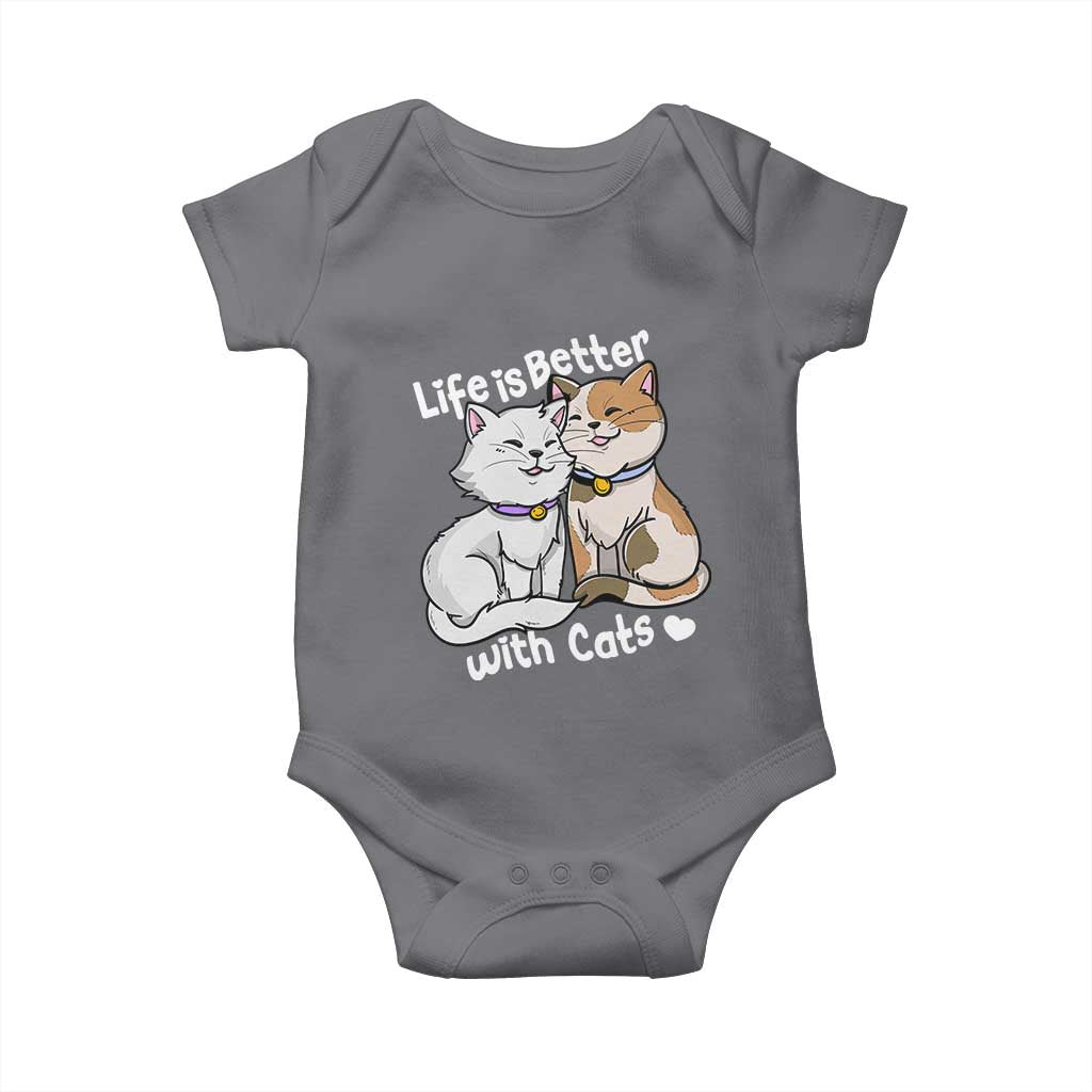 Cat Lover Baby Onesie Life Is Better With Cats Cute