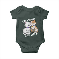 Cat Lover Baby Onesie Life Is Better With Cats Cute