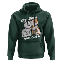 Cat Lover Hoodie Life Is Better With Cats Cute