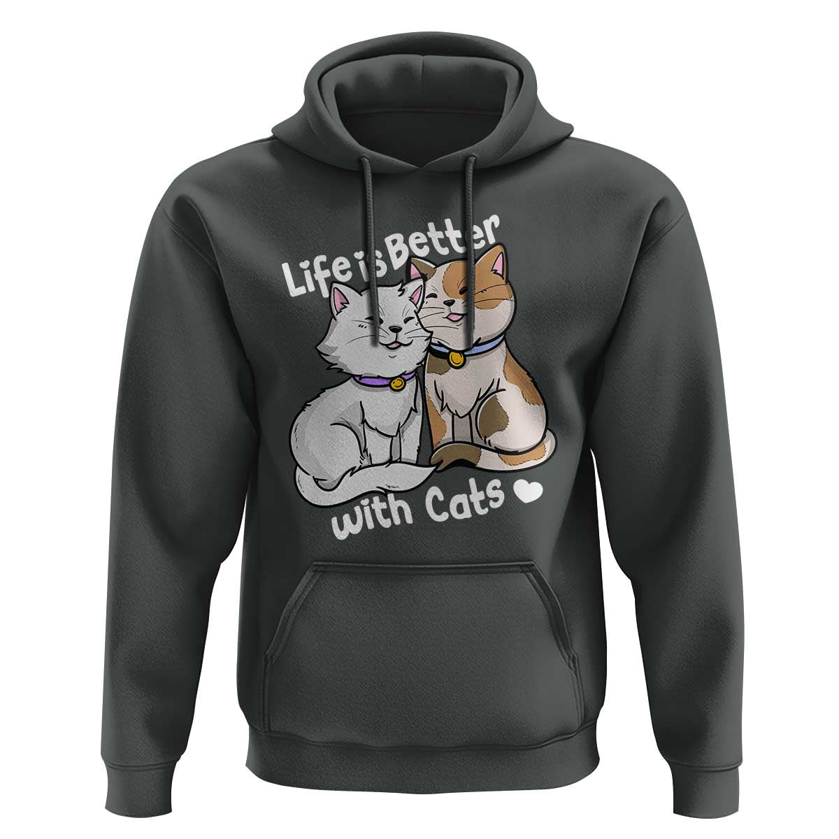 Cat Lover Hoodie Life Is Better With Cats Cute