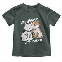 Cat Lover Toddler T Shirt Life Is Better With Cats Cute