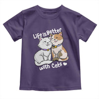 Cat Lover Toddler T Shirt Life Is Better With Cats Cute