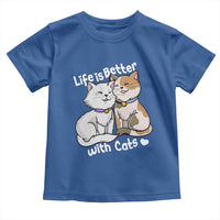 Cat Lover Toddler T Shirt Life Is Better With Cats Cute