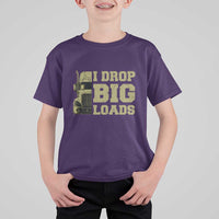 Funny Truck Driver T Shirt For Kid I Drop Big Load Funny Big Rig Semi-Trailer Dad