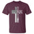 Blessed Papa Christian Cross T Shirt Faithful Dad Religious American Flag
