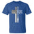 Blessed Papa Christian Cross T Shirt Faithful Dad Religious American Flag