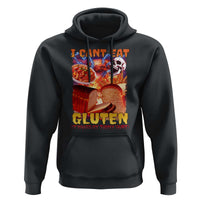 Funny Gluten Intolerance Hoodie I Can't Eat Gluten It Makes My Tummy Hurt Skeleton Meme