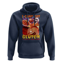 Funny Gluten Intolerance Hoodie I Can't Eat Gluten It Makes My Tummy Hurt Skeleton Meme