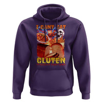 Funny Gluten Intolerance Hoodie I Can't Eat Gluten It Makes My Tummy Hurt Skeleton Meme