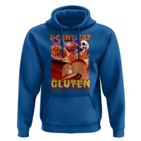 Funny Gluten Intolerance Hoodie I Can't Eat Gluten It Makes My Tummy Hurt Skeleton Meme
