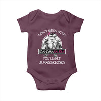 Funny Grandma Dinosaur Baby Onesie Dont Mess With Grandmasaurus Youll Get Jurasskicked
