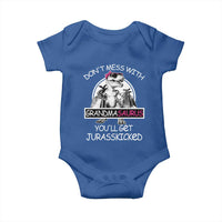 Funny Grandma Dinosaur Baby Onesie Dont Mess With Grandmasaurus Youll Get Jurasskicked