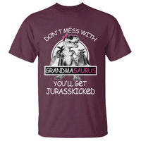 Funny Grandma Dinosaur T Shirt Dont Mess With Grandmasaurus Youll Get Jurasskicked